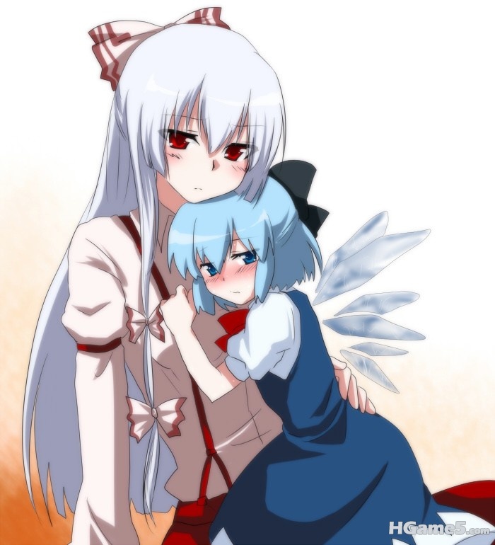 p541767_2girls blue_eyes blue_hair blush cirno fujiwara_no_mokou hair_ribbon lon.jpg