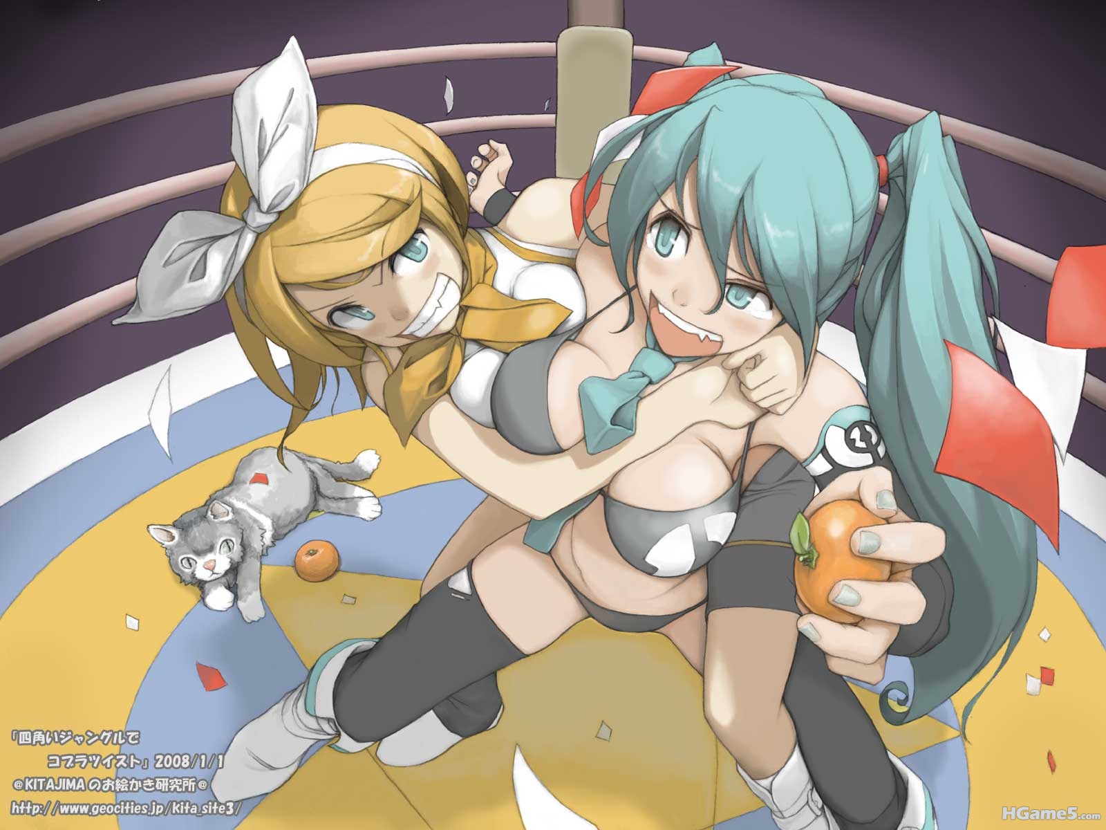 Konachan_com - 49794 cleavage hatsune_miku kagamine_rin thighhighs vocaloid.jpg