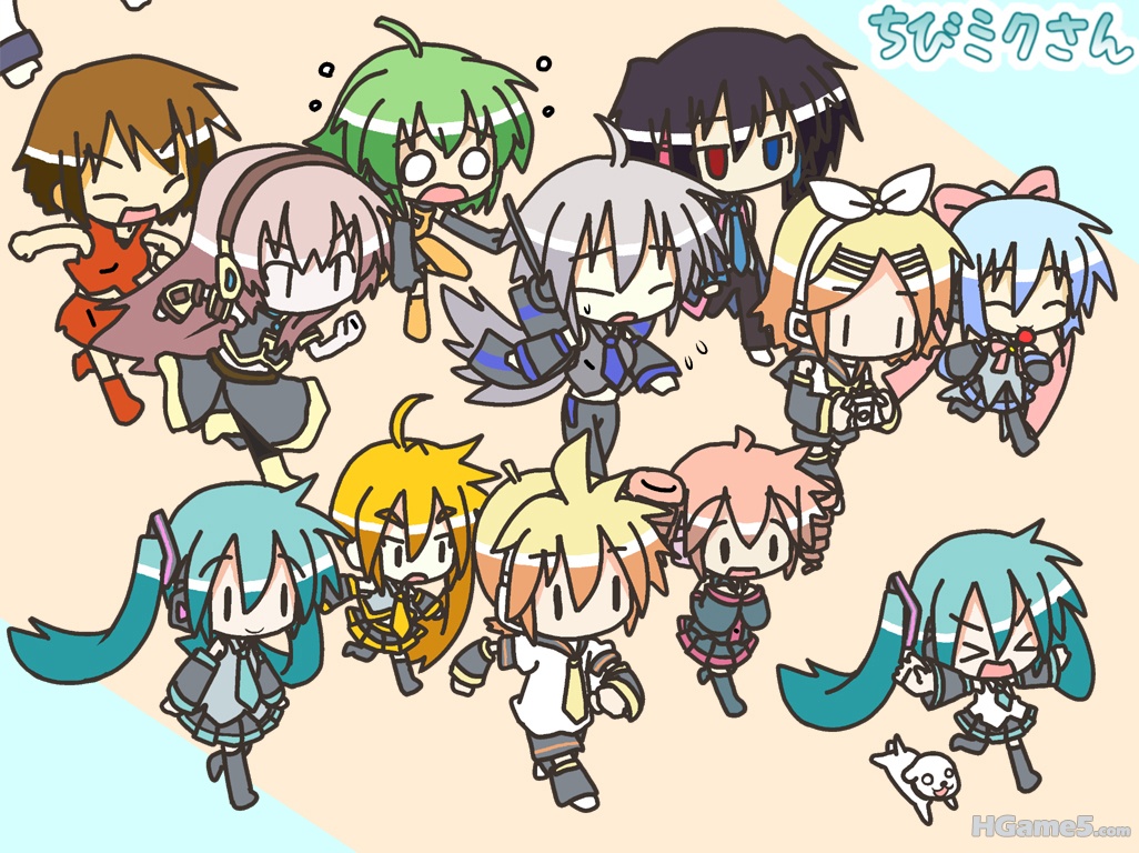 chibi chibi_miku fl-chan hamo_(dog) hatsune_miku kagamine_len kaito kasane_teto .jpg