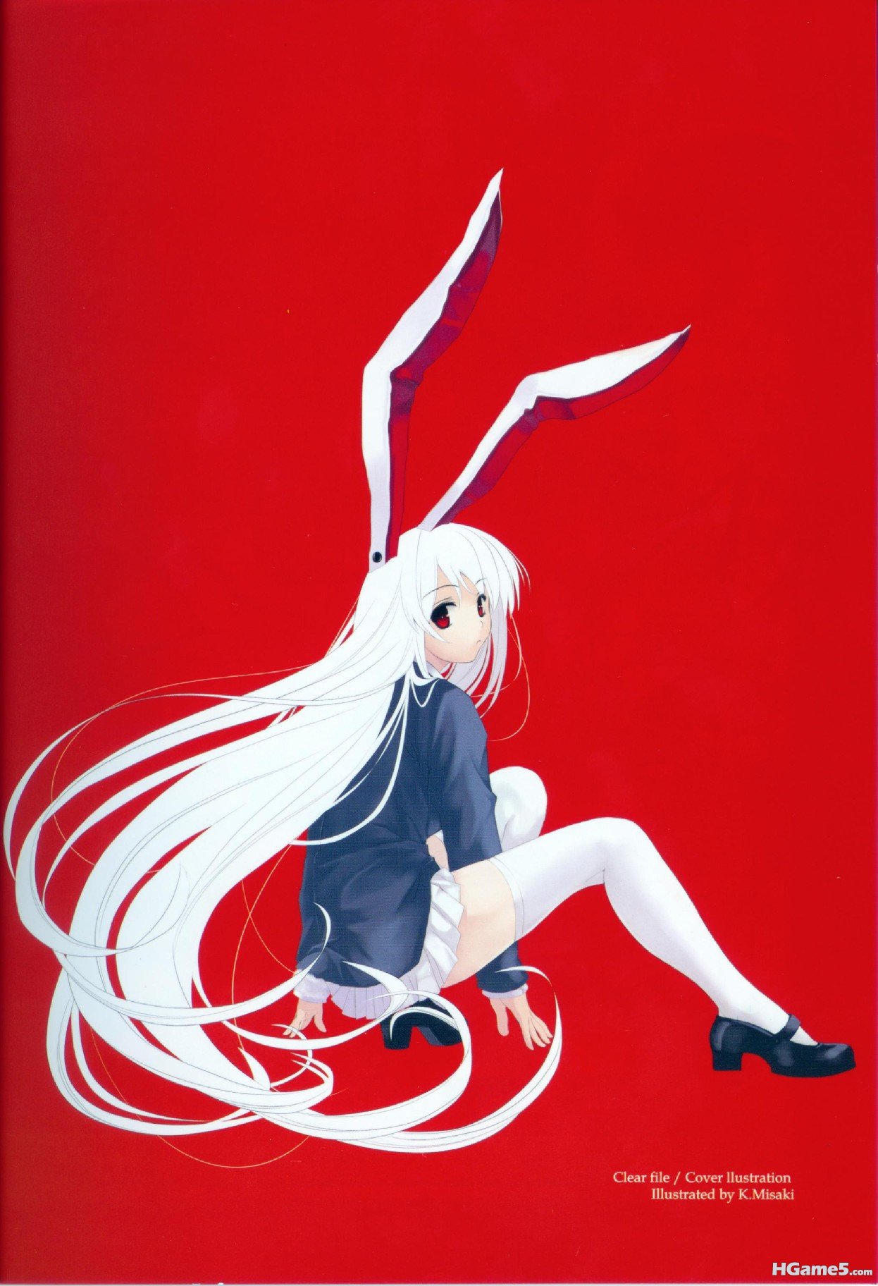 moe 46718 animal_ears binding_discoloration bunny_ears cradle misaki_kurehito re.jpg