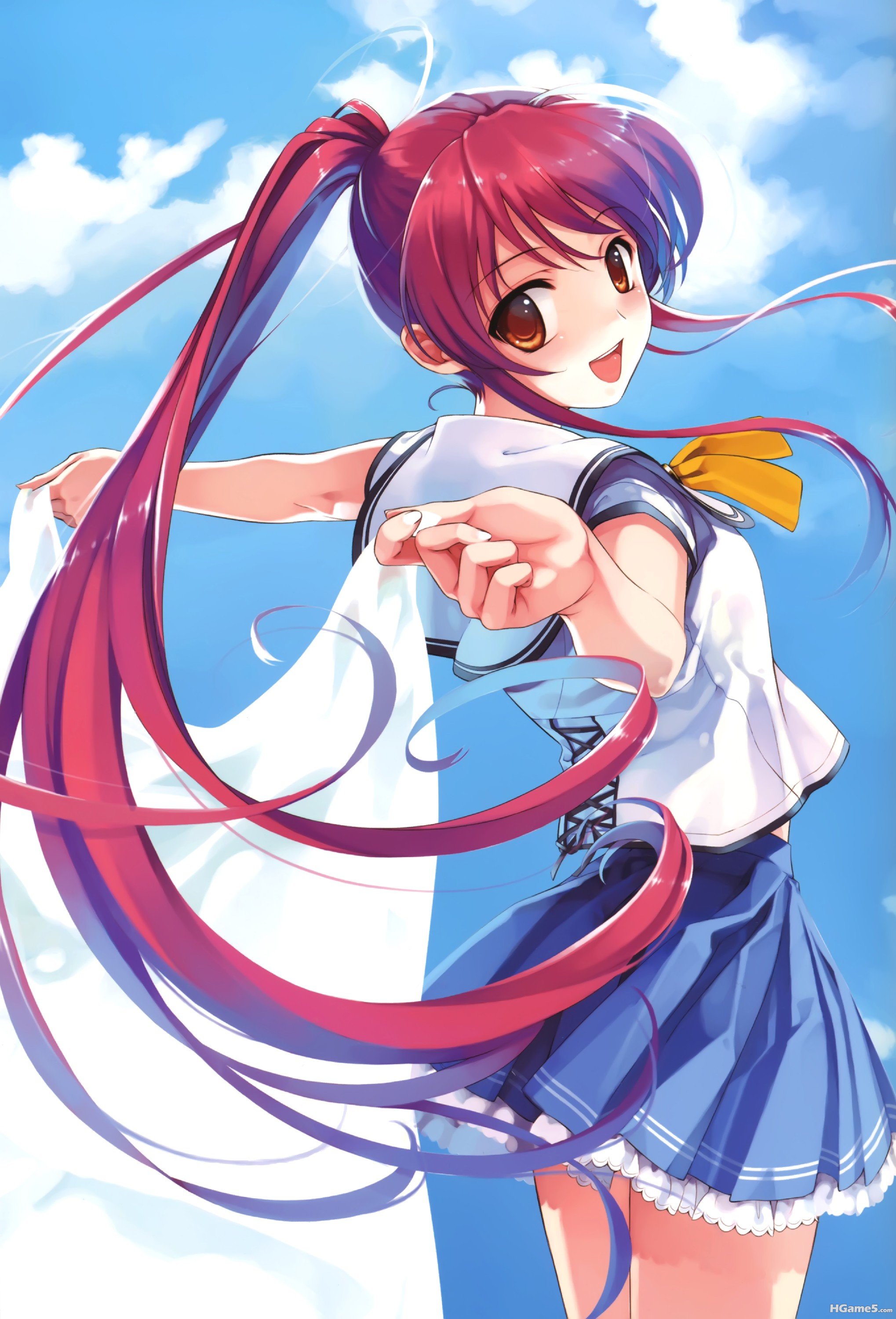 moe 110146 deep_blue_sky_&_pure_white_wings misaki_kurehito miyamae_tomoka seifuku.jpg