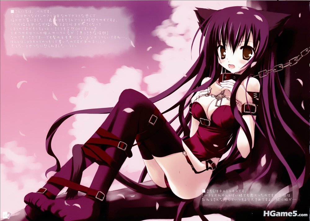 moe 10368 animal_ears cleavage nekomimi thighhighs tinkle.jpg