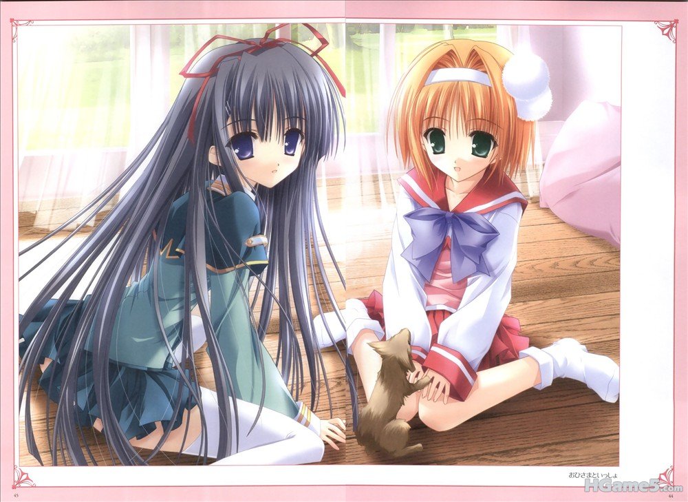 moe 14781 inatsuki_nanami nagase_sayaka seifuku soul_link thighhighs tinkerbell .jpg