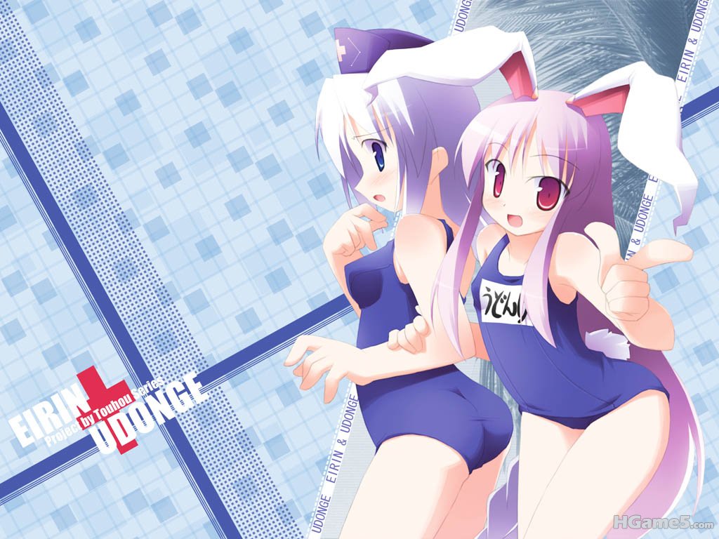 Konachan.com - 10631 kagura_yuuki reisen_udongein_inaba school_swimsuit swimsuit.jpg