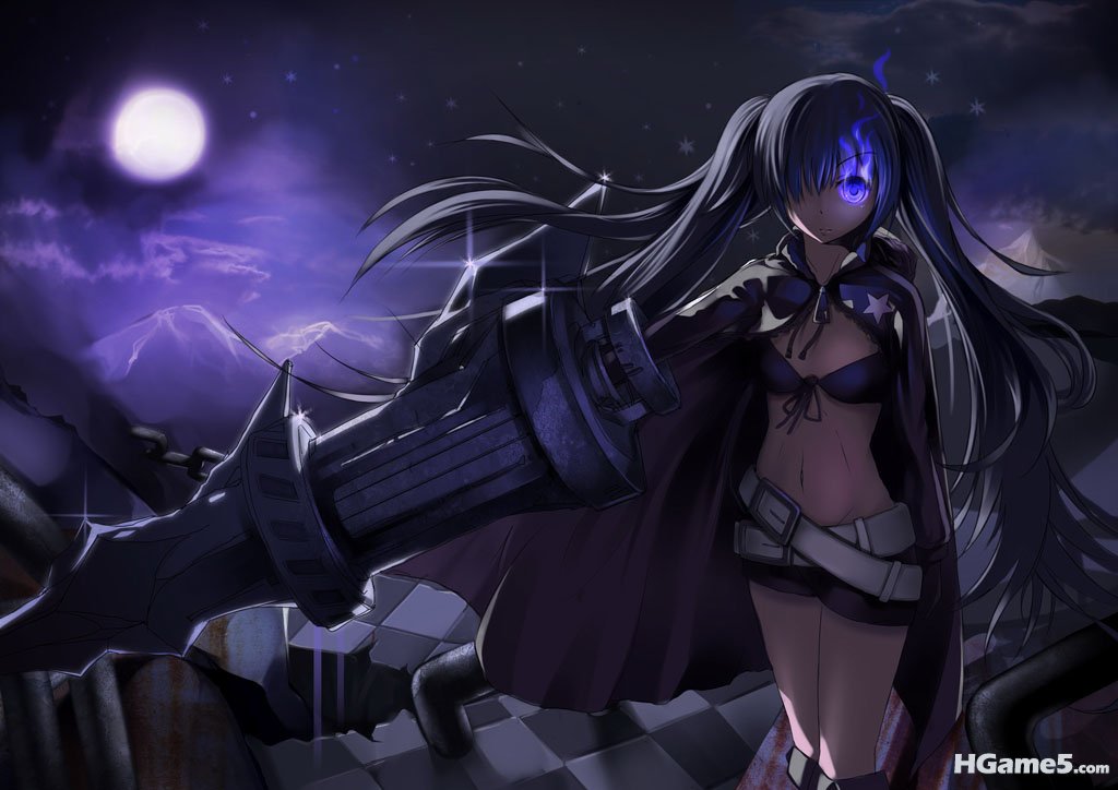 Konachan.com - 68677 black_rock_shooter dark gun insane_black_rock_shooter moon .jpg