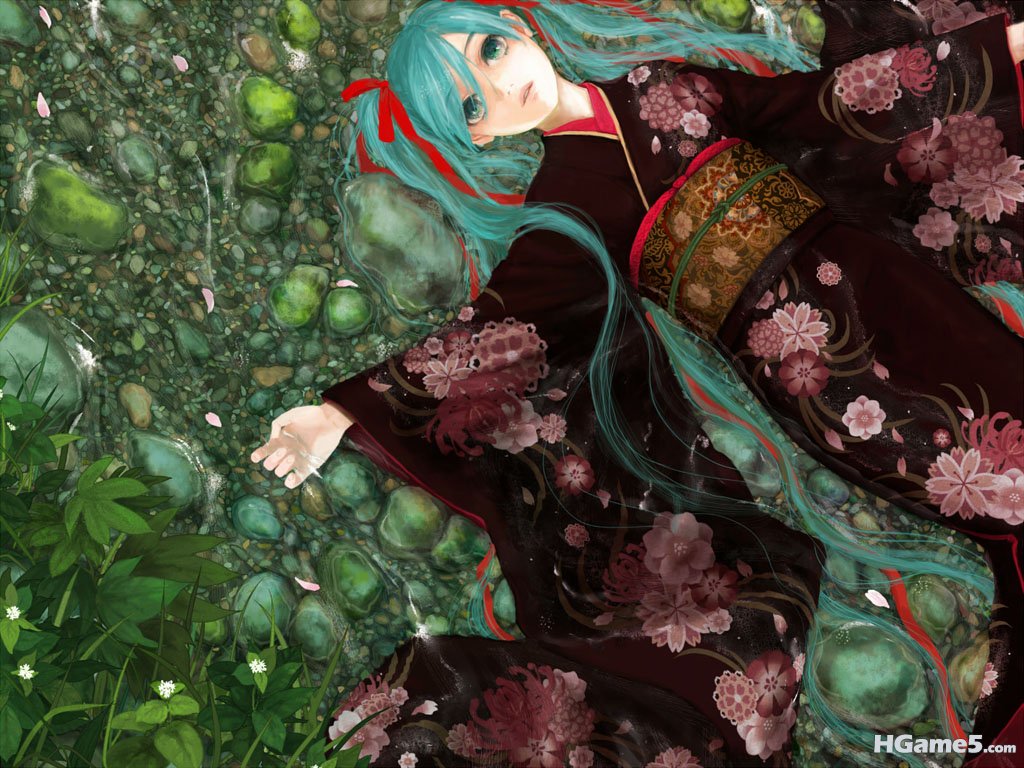 Konachan.com - 64290 hatsune_miku japanese_clothes kimono ribon twintails vocaloid.jpg