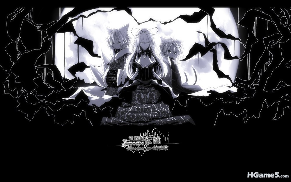 moe 179696 animal_ears chen dress monochrome tan_(artist) touhou yakumo_ran yaku.jpg