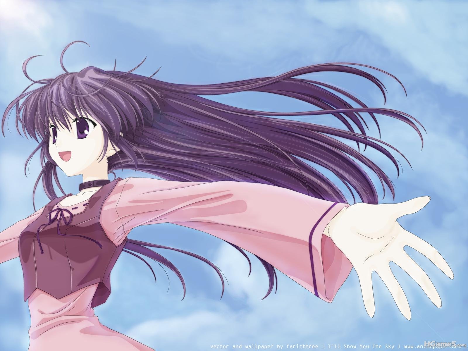 Konachan_com - 18681 choker clouds nanao_naru shihou_matsuri sky sola.jpg