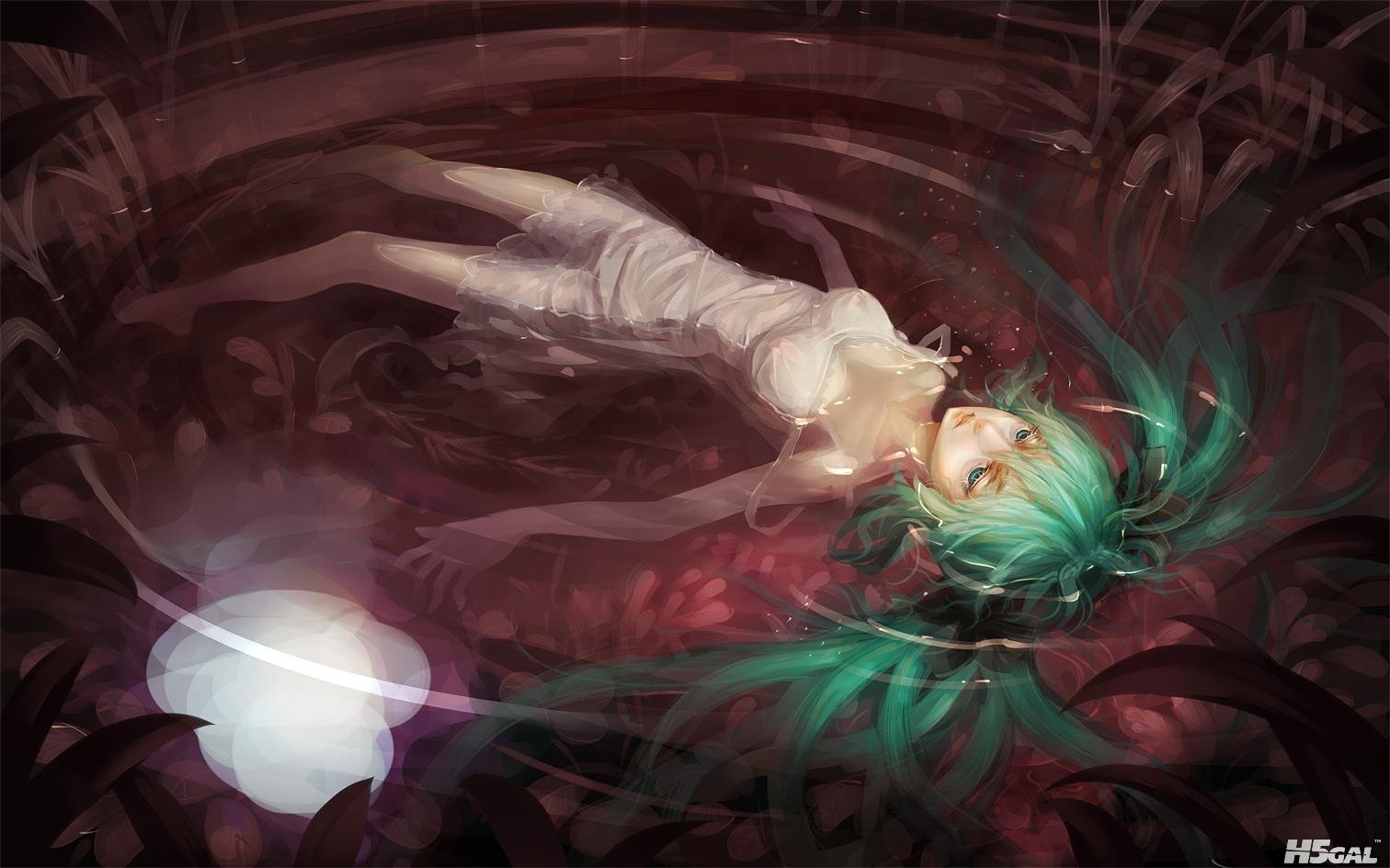 com - 90760 aqua_eyes aqua_hair barefoot erect_nipples grass hatsune_miku monono.jpg