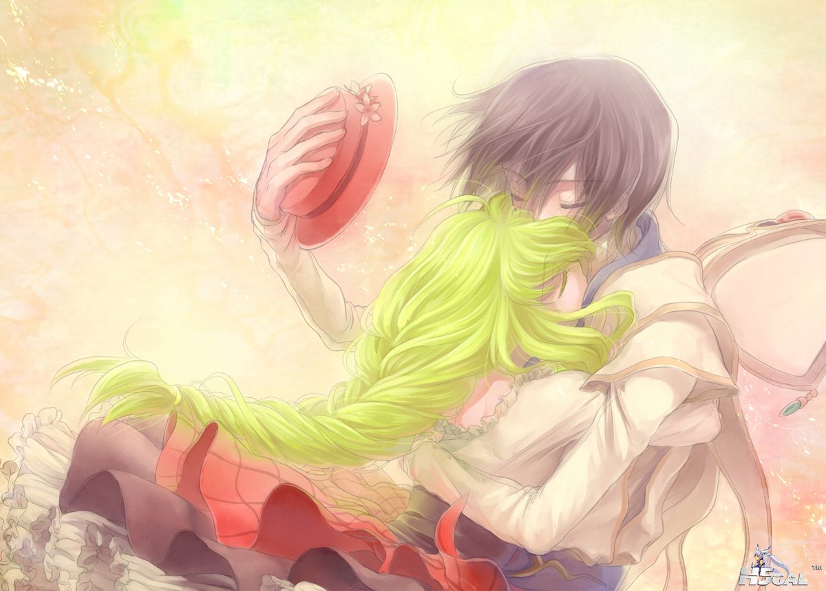 Konachan_com - 84674 cc code_geass green_hair hat lelouch_lamperouge minami_anzu.jpg