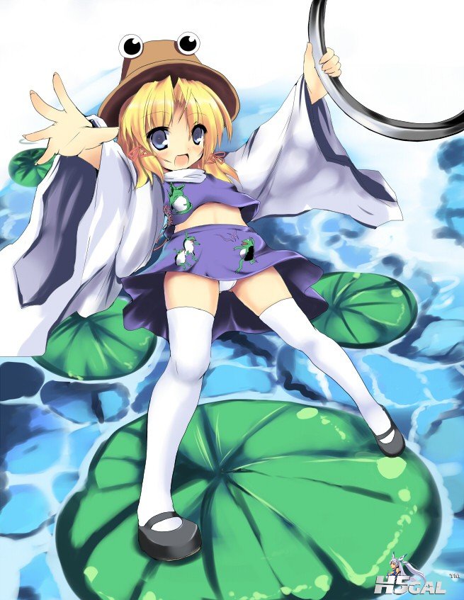 p579135_blonde_hair blue_eyes eyes hat lilypads mary_janes midori-shiki moriya_s.jpg