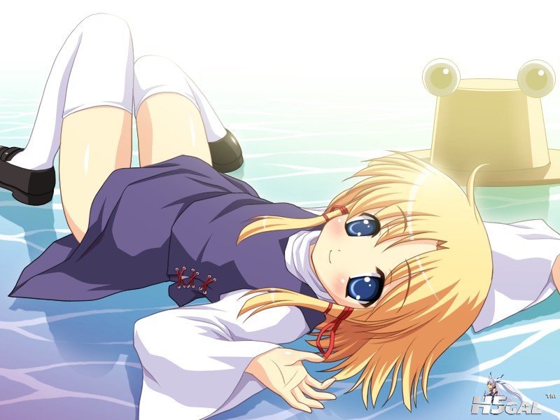 p619081_blonde_hair blue_eyes eyes hat lying moriya_suwako ribbon short_hair sol.jpg
