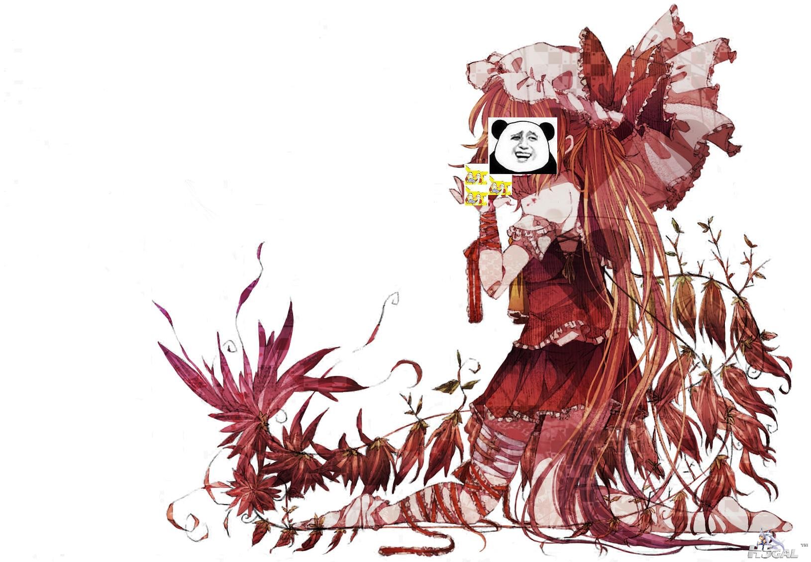 Konachan_com - 78705 apple barefoot flandre_scarlet red_eyes skirt touhou wings.jpg