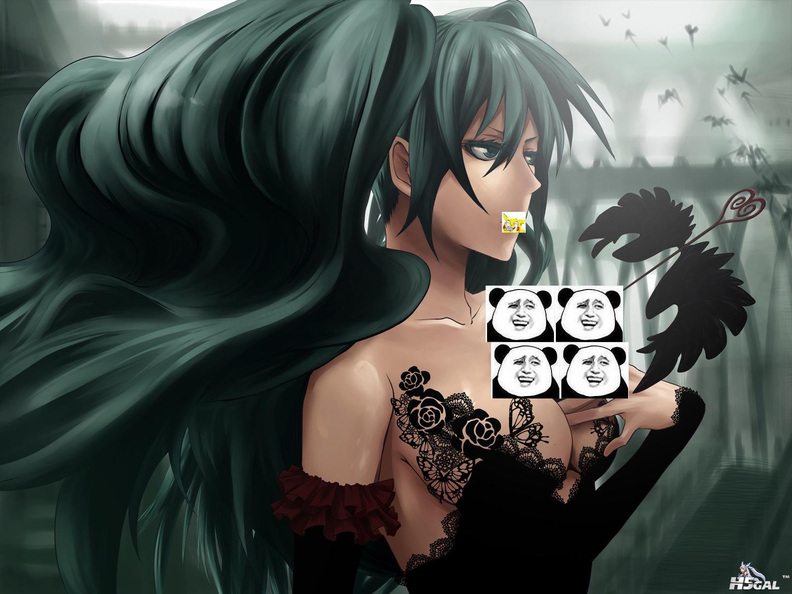 Konachan_com - 88994 apple aqua_hair cleavage hatsune_miku long_hair twintails v.jpg