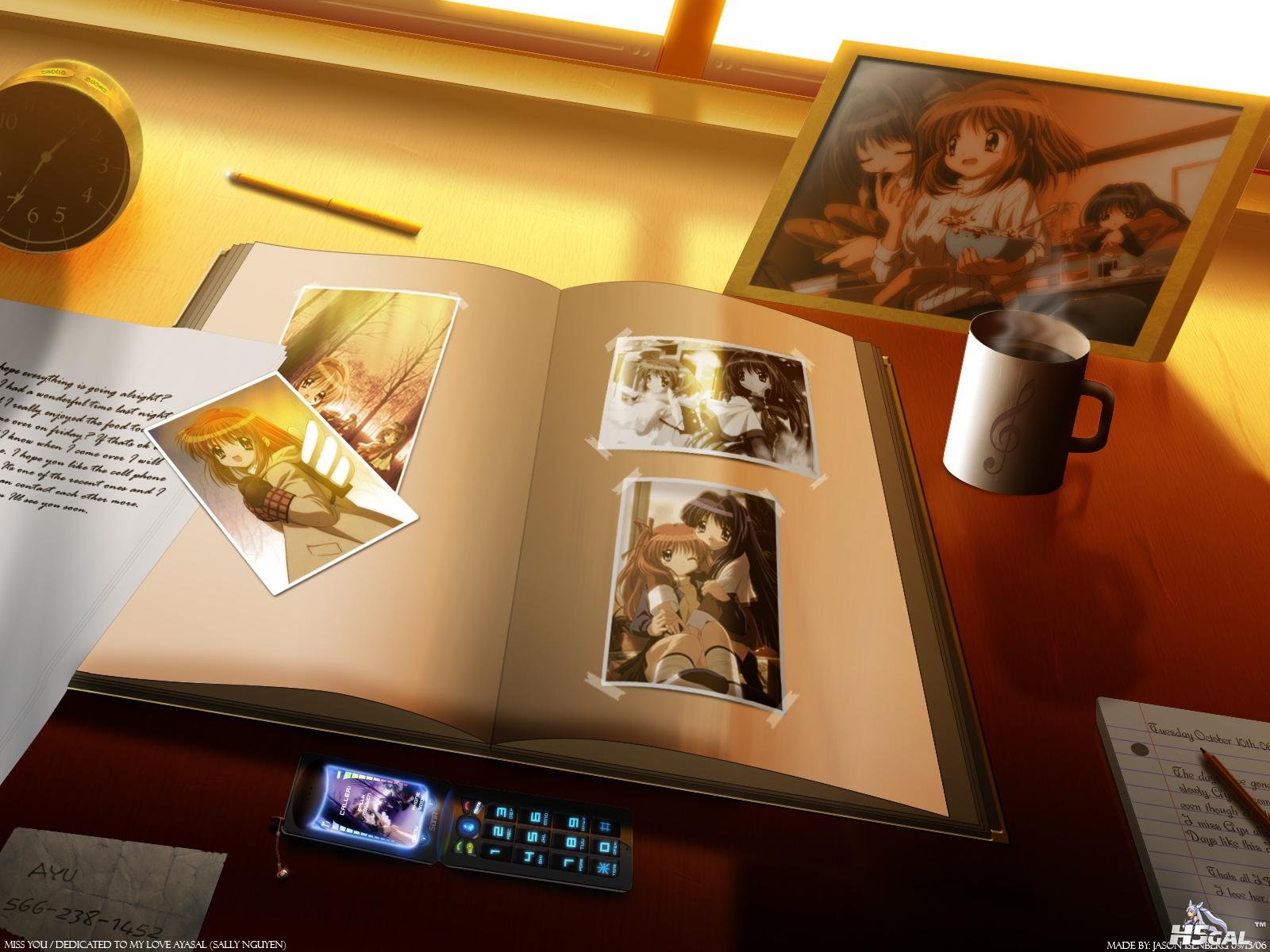 Konachan_com - 25580 book kanon key minase_akiko minase_nayuki phone sawatari_ma.jpg