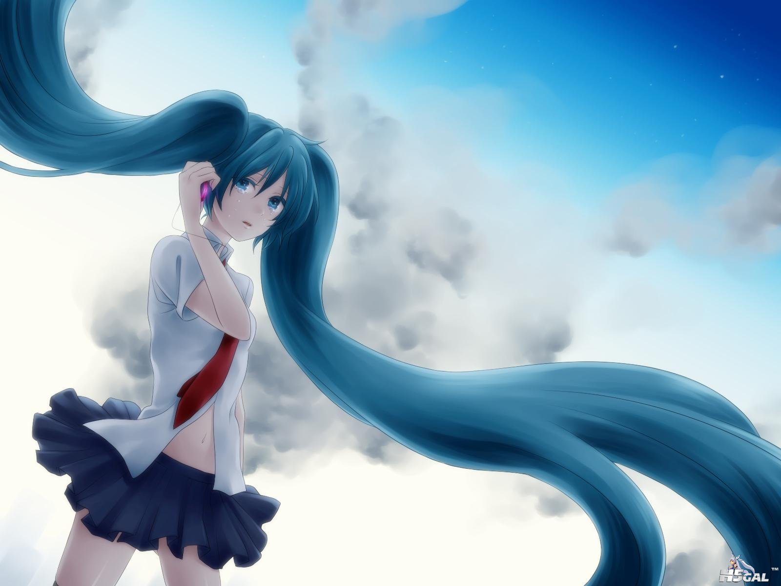 Konachan_com - 81078 aqua_hair green_eyes hatsune_miku phone seifuku tears twint.jpg