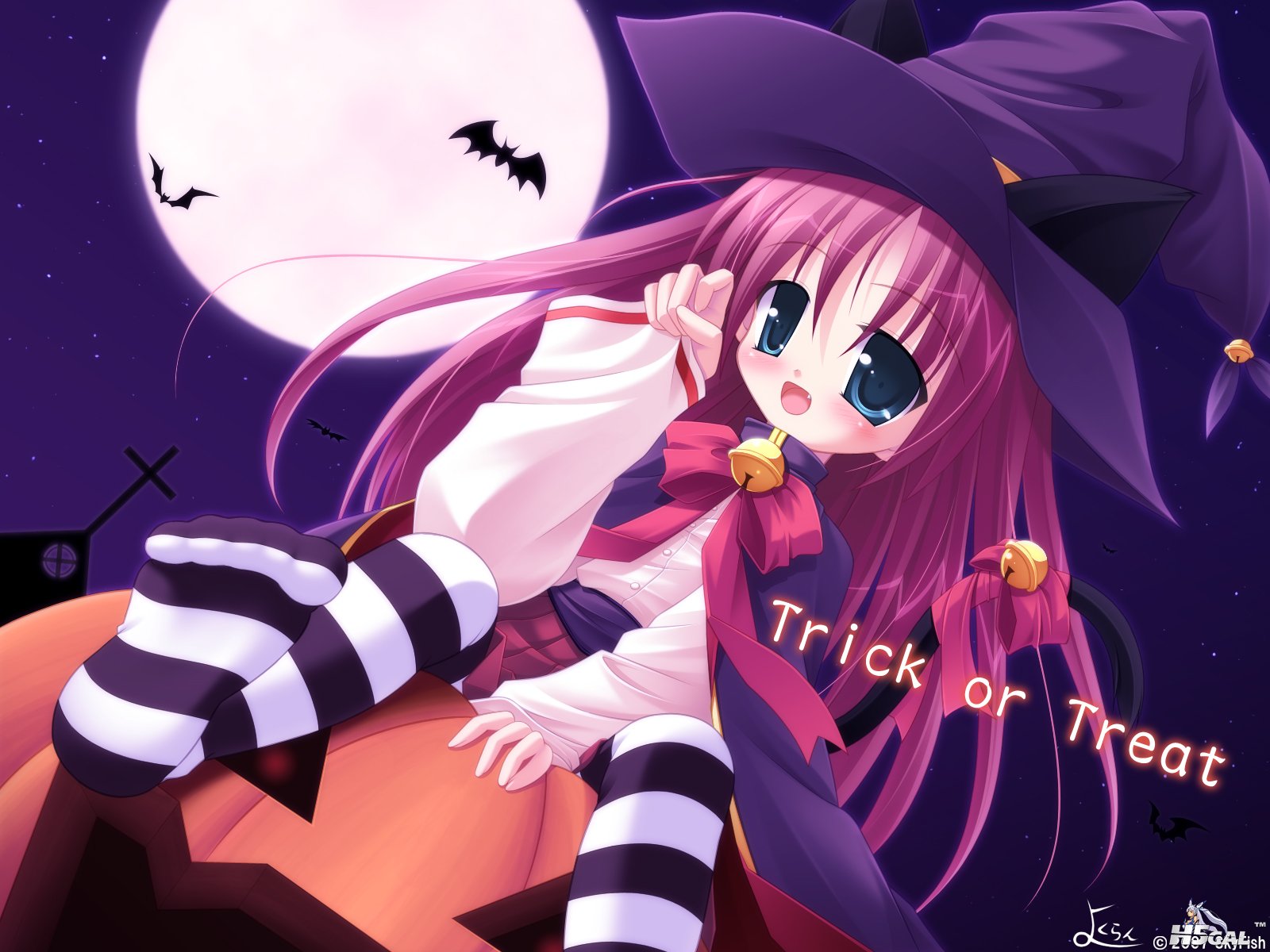 moe 80112 animal_ears halloween nekomimi wallpaper witch yokuran.jpg