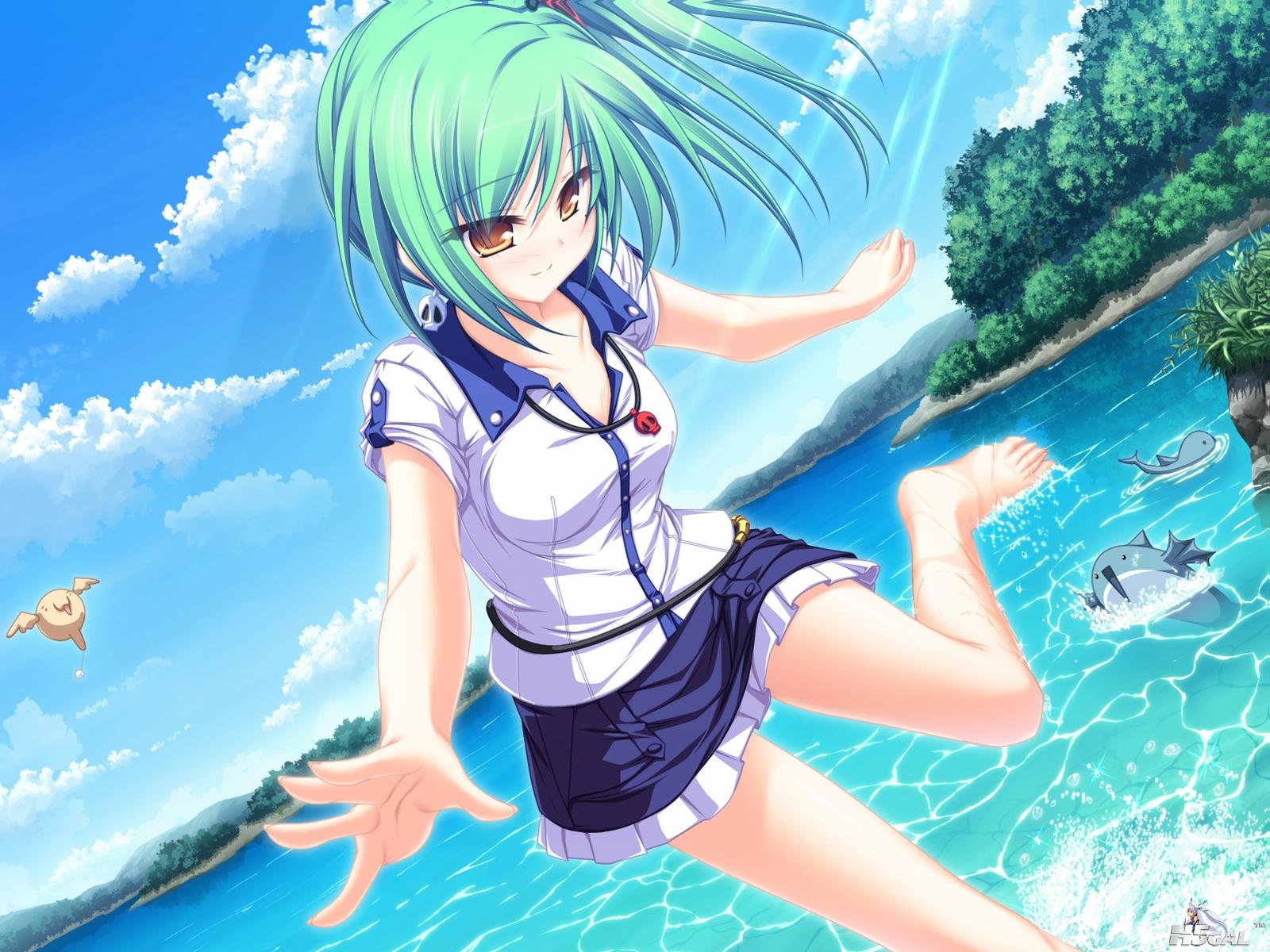 Konachan.com---86829-animal-aqua_hair-enomoto_yoshika-game_cg-skirt-suzukaze_no_.jpg