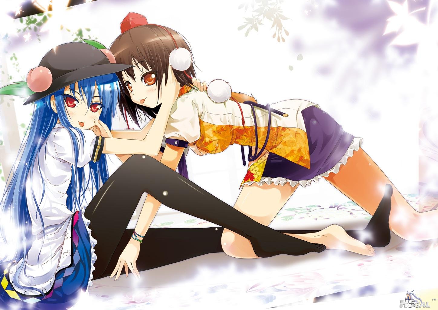 Konachan_com - 114285 hinanawi_tenshi porurin shameimaru_aya touhou.jpg
