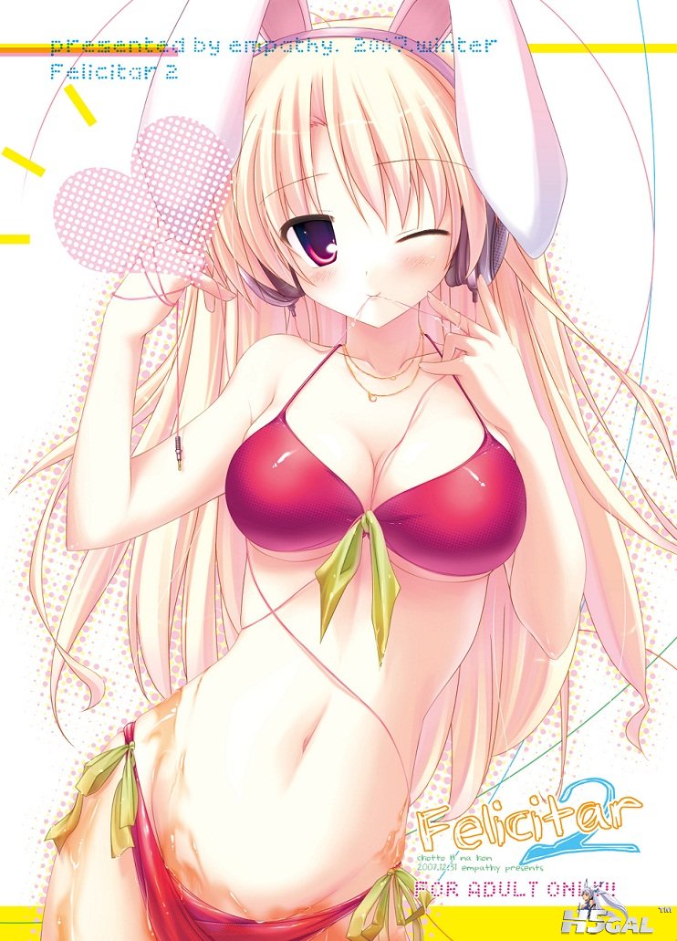 moe 10542 animal_ears bikini bunny_ears bunny_girl empathy fujisaki_rei headphon.jpg