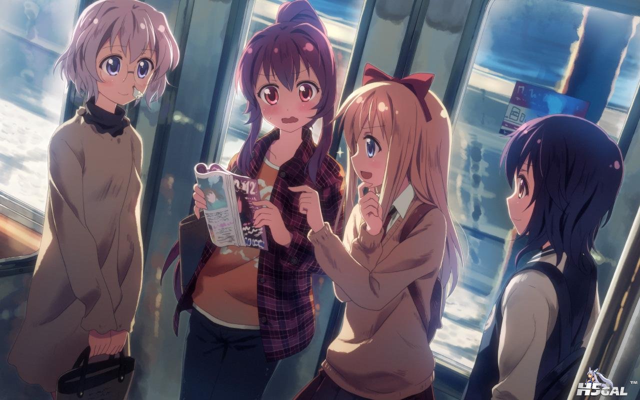 Konachan_com - 120978 blue_eyes bow funami_yui glasses ikeda_chitose sugiura_aya.jpg