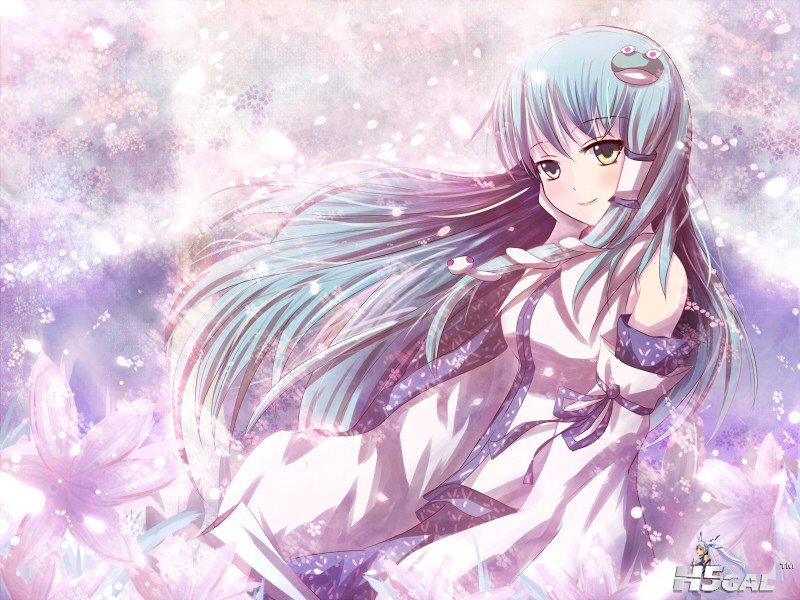 p769114_flower green_hair hair_ornament hand_on_face kochiya_sanae long_hair non.jpg