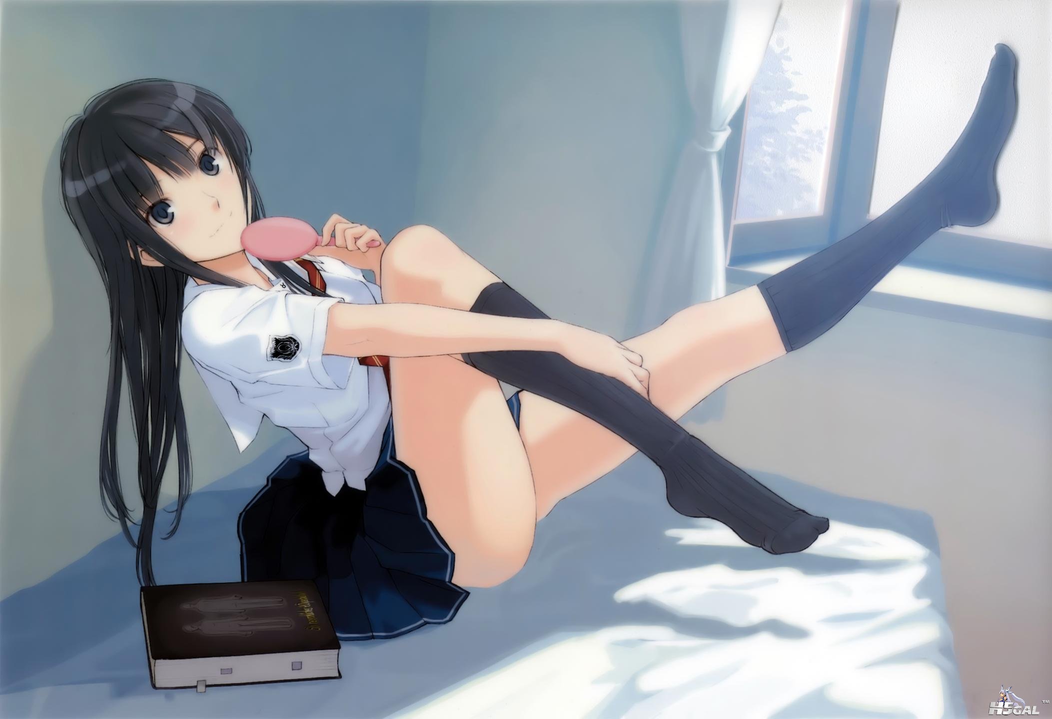 Konachan_com - 126781 black_hair futami_eriko kimikiss seifuku takayama_kisai.jpg