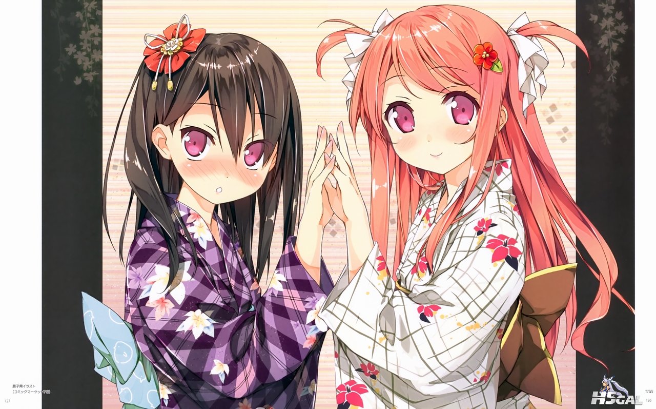 moe 206512 5_nenme_no_houkago kantoku kurumi_(kantoku) shizuku_(kantoku) yukata.JPG