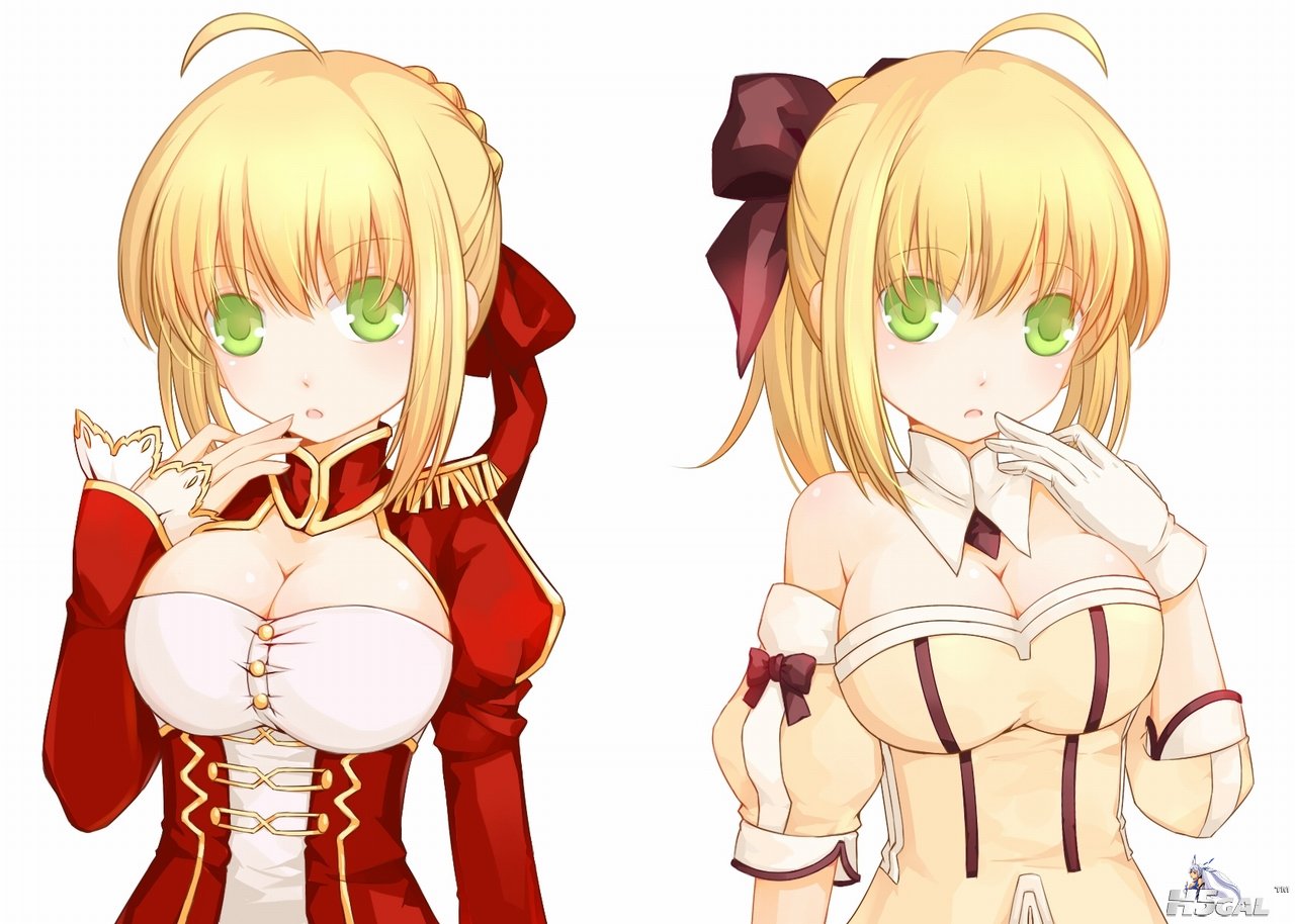 moe 206876 cleavage dress fate_extra fate_stay_night fate_unlimited_codes iyako .jpg