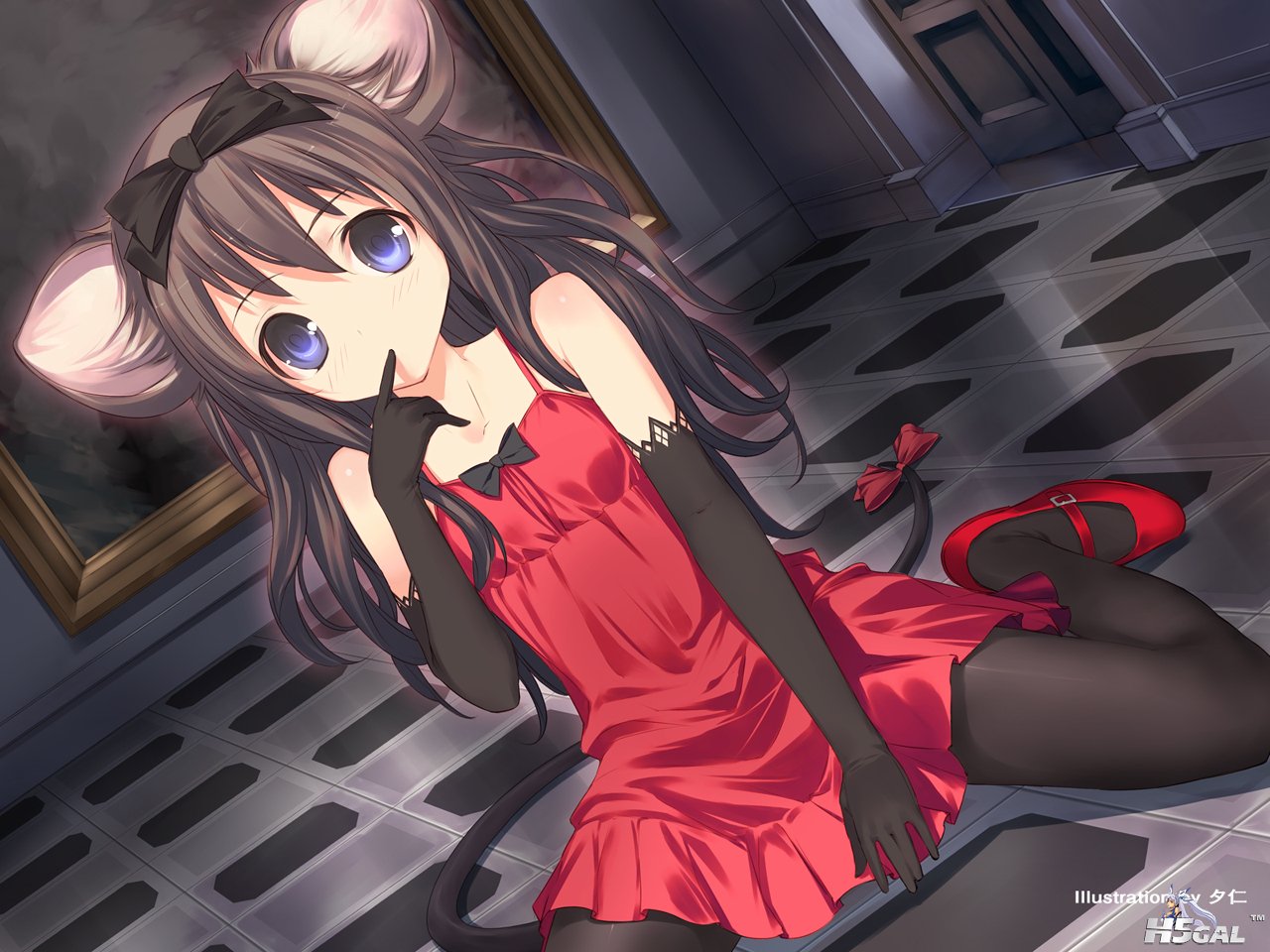 moe 140065 animal_ears dress loli pantyhose tail uni wallpaper.jpg