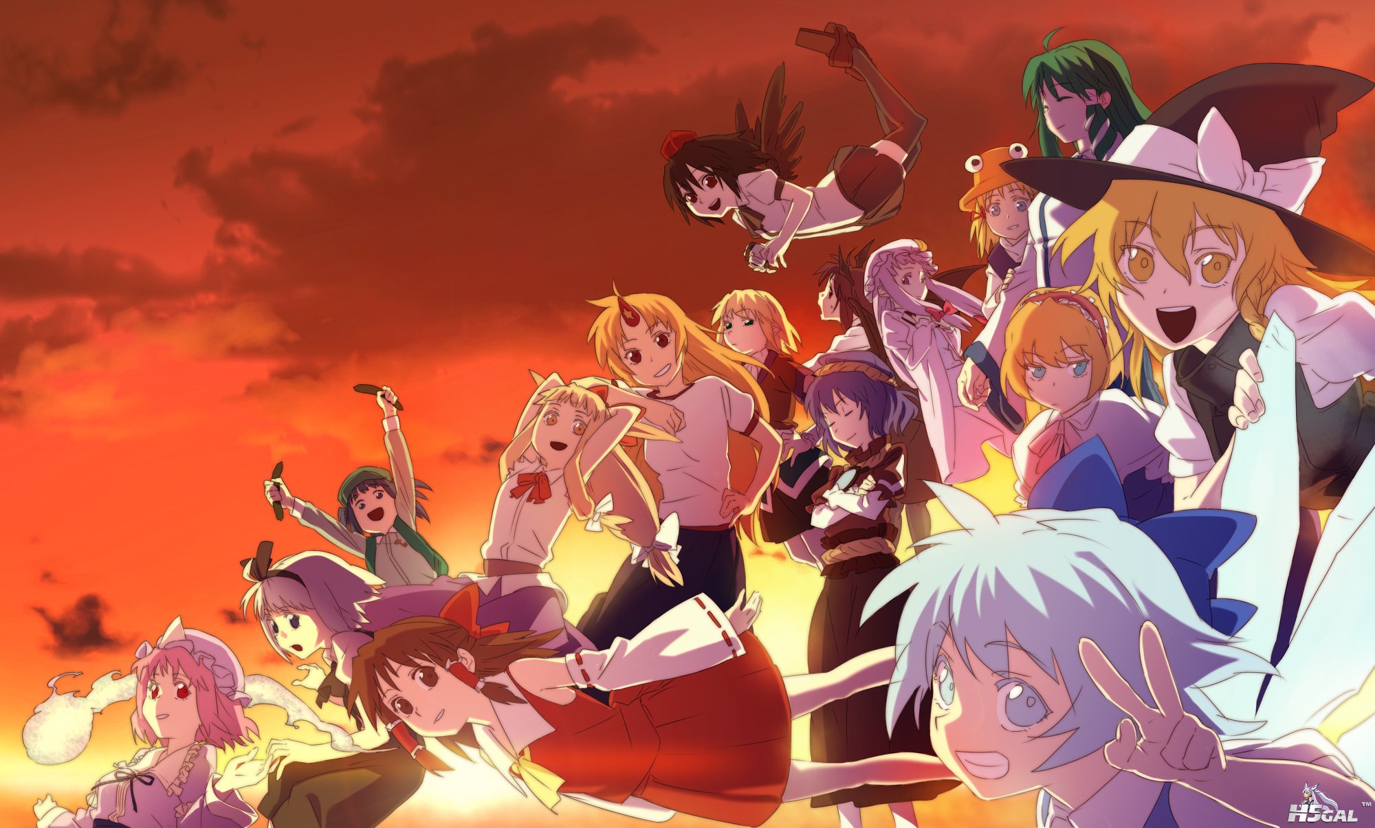 konachan 54749 alice_margatroid blonde_hair blue_eyes blue_hair brown_hair cirno.jpg