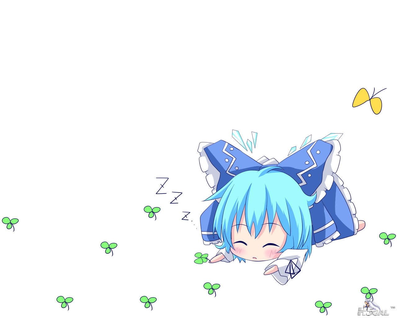 konachan 75195 blue_eyes blue_hair bow butterfly cirno touhou white.png