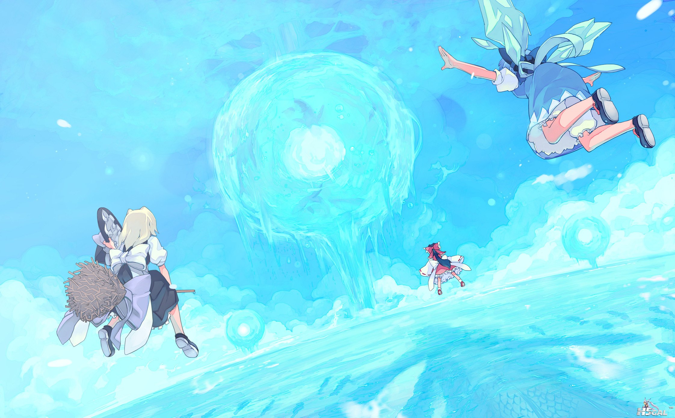 konachan 81564 cirno hakurei_reimu kirisame_marisa morino_hon touhou.jpg