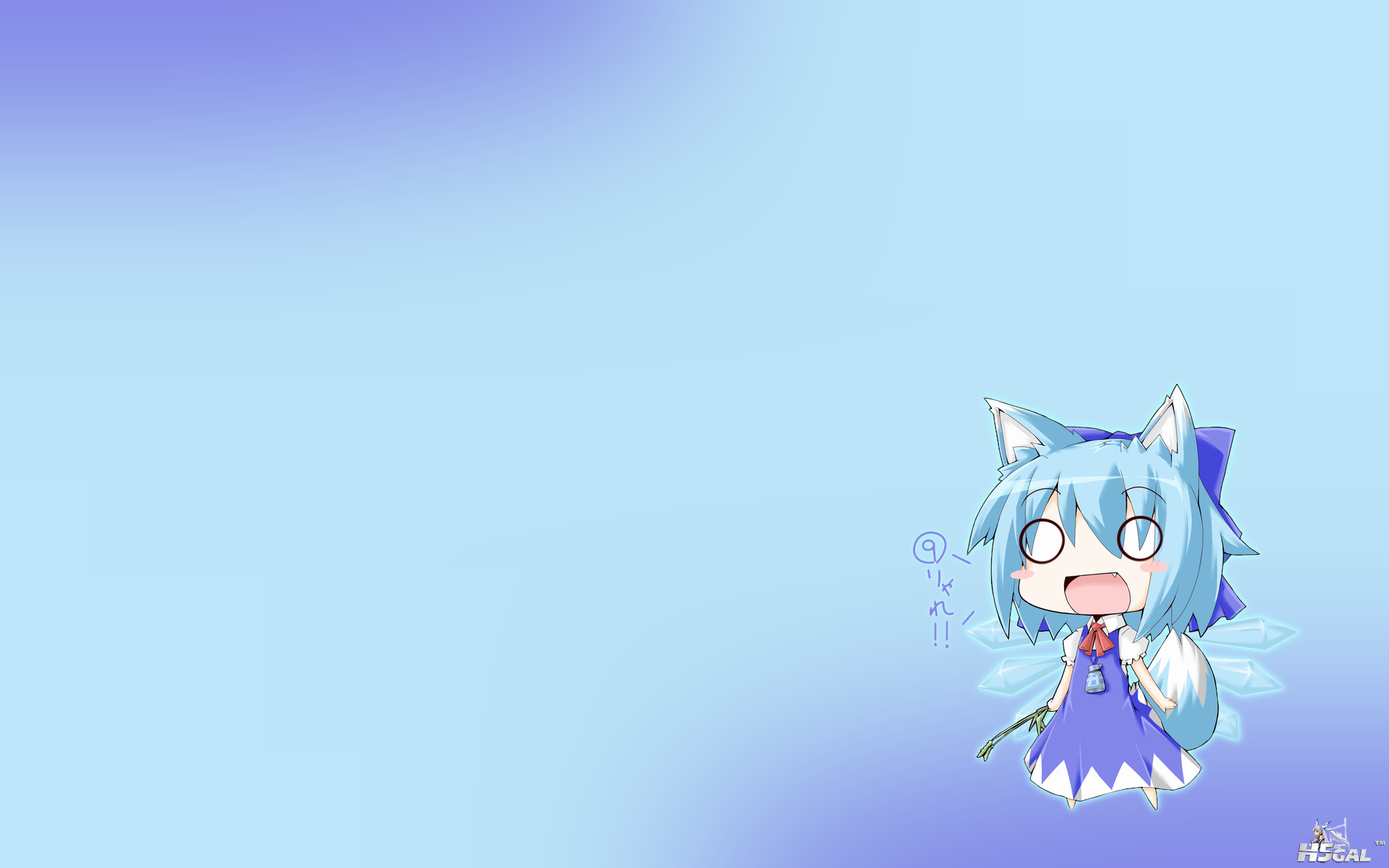 konachan 85831 animal_ears blue_hair chibi cirno fang parody reku short_hair spi.png