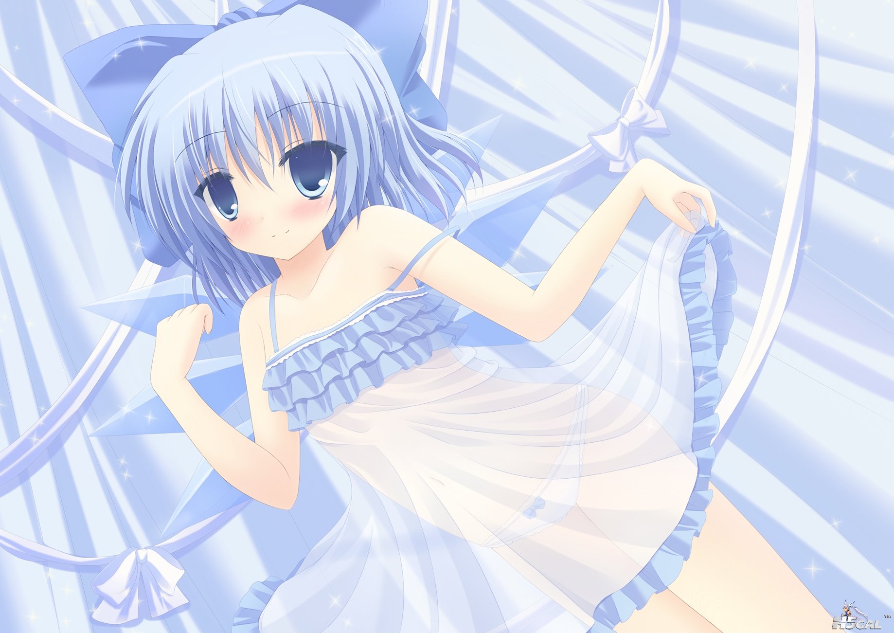 konachan 100988 blue_eyes blue_hair blush bow cirno loli see_through shimotsuki_.jpg