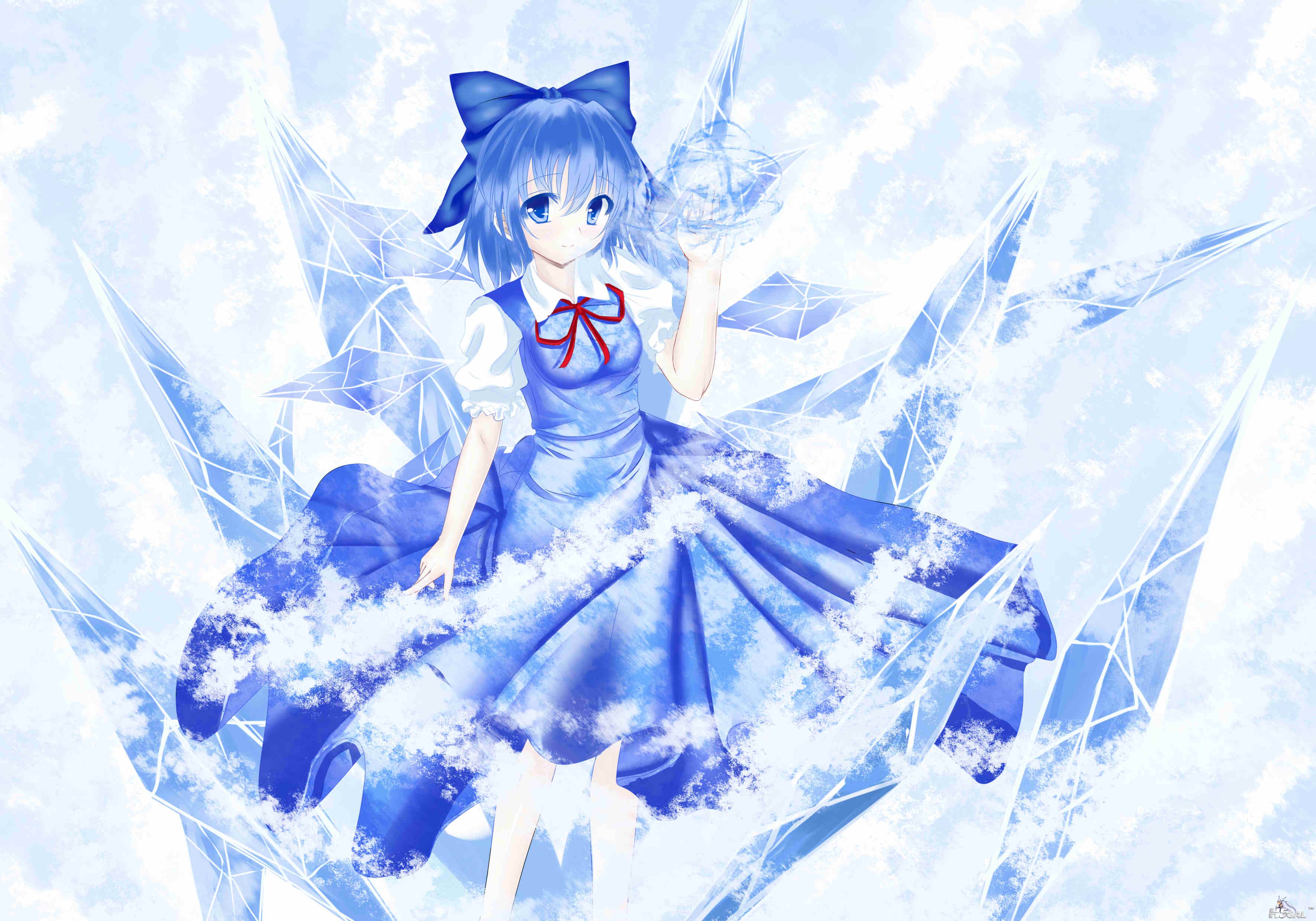 konachan 104928 blue_eyes blue_hair bow cirno dress jpeg_artifacts short_hair to.jpg