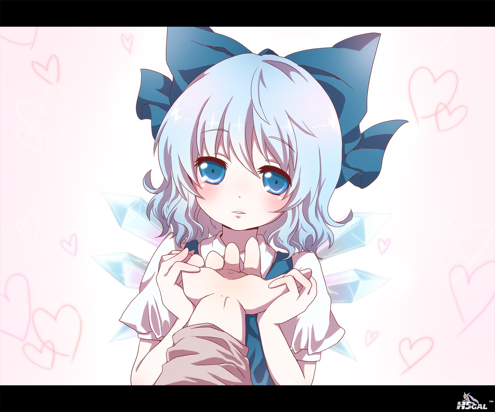 konachan 105931 blue_eyes blue_hair bow cirno kuromame_(8gou) touhou.jpg