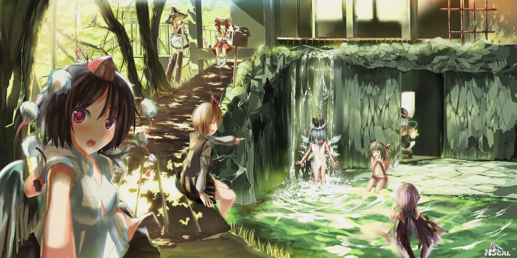 konachan 113742 cirno daiyousei ha_ru hakurei_reimu kirisame_marisa komeiji_kois.jpg