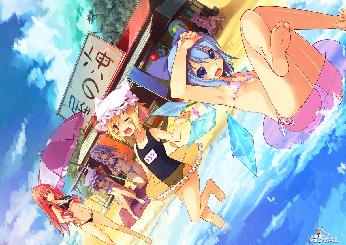 konachan 120534 bikini cirno flandre_scarlet hong_meiling izayoi_sakuya patchoul.jpg