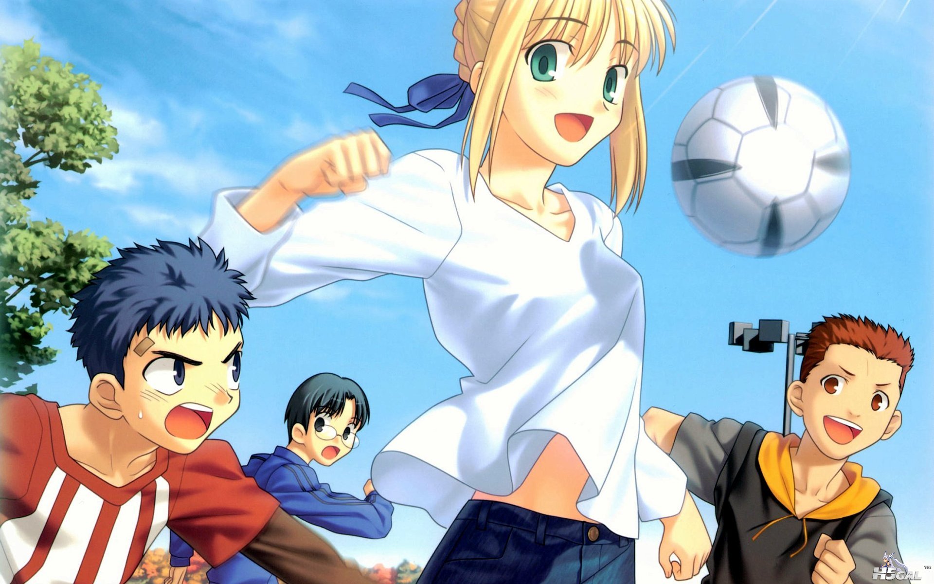 Konachan.com - 17282 fate_hollow_ataraxia fate_stay_night saber soccer type-moon.jpg