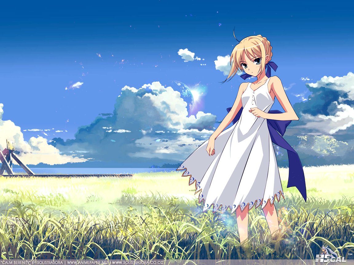 Konachan.com - 67257 fate_stay_night saber sky summer_dress.jpg