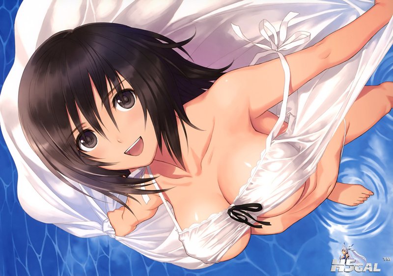 konachan 106086 black_hair cleavage tagme taka_tony water_副本.jpg