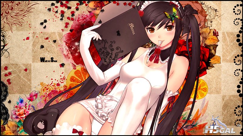 konachan 93591 jpeg_artifacts taka_tony twintails waitress_副本.jpg