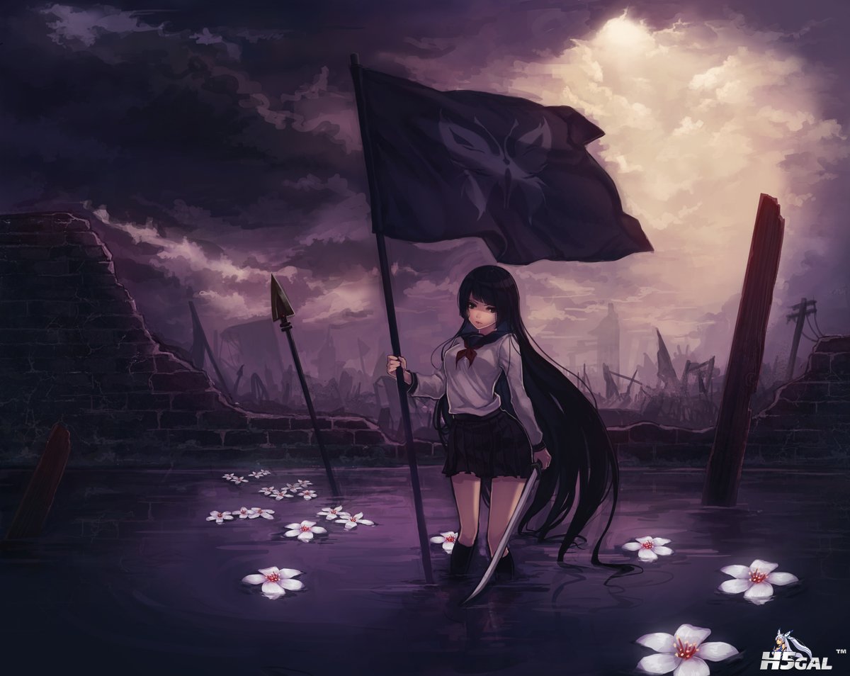 an_com - 141238 black_hair blue_eyes butterfly clouds flowers katana long_hair o.jpg