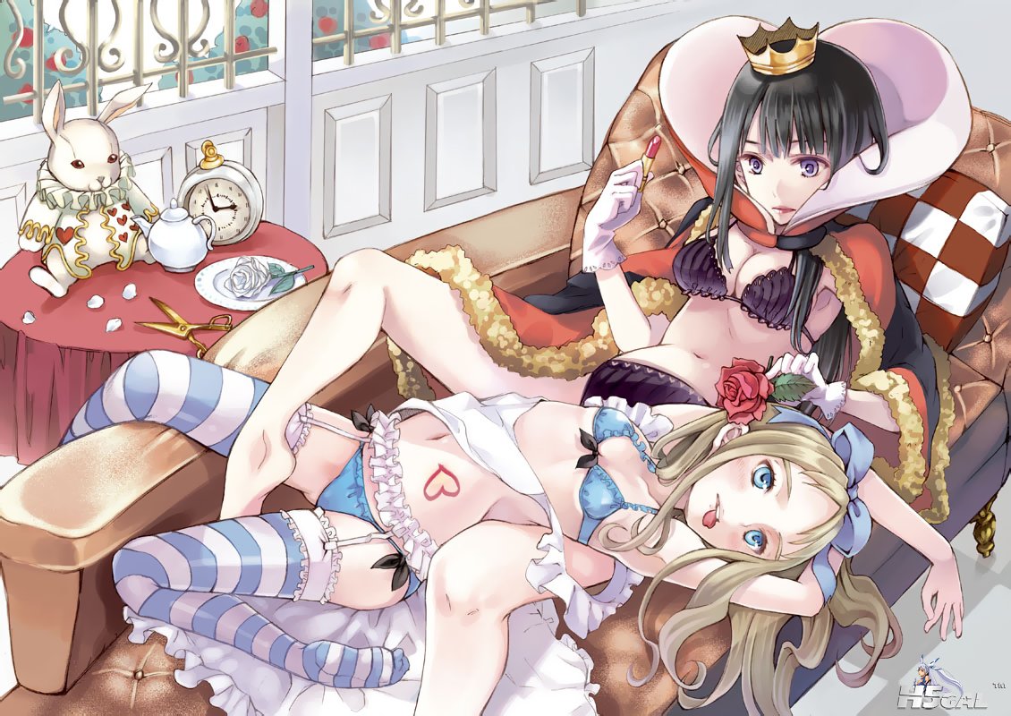ce_(wonderland) alice_in_wonderland bra garter_belt jpeg_artifacts matsuzaki_miy.jpg