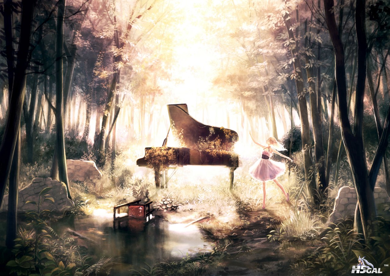 Konachan_com - 142330 dress forest original piano siro tree.jpg