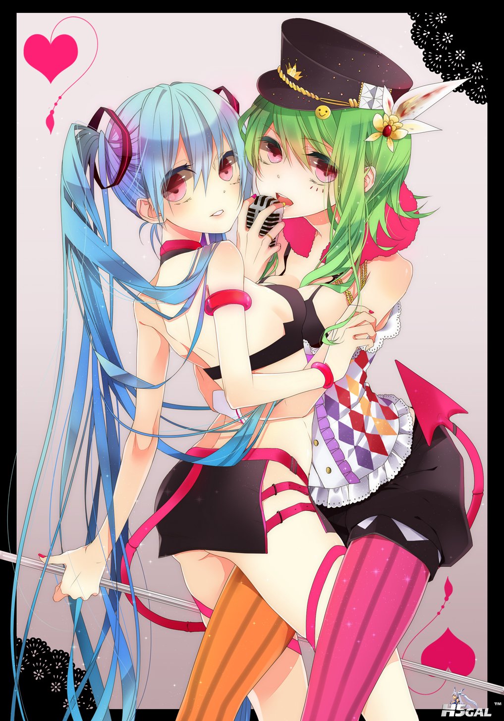 yande_re 222099 gumi hatsune_miku mmsl2 symmetrical_docking vocaloid.jpg
