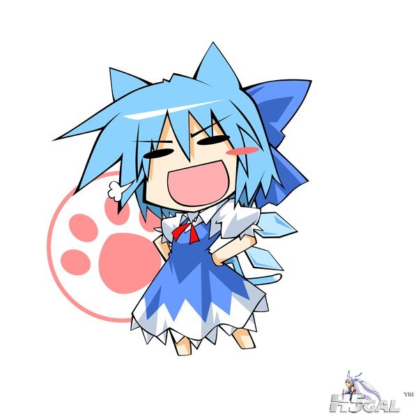 p648305_animal_ears blue_hair cat_ears cat_tail chibi cirno hair_ribbon hemoguro.jpg