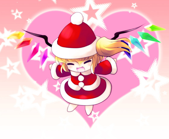 Konachan_com - 91172 blonde_hair chibi christmas fang flandre_scarlet hat short_.jpg