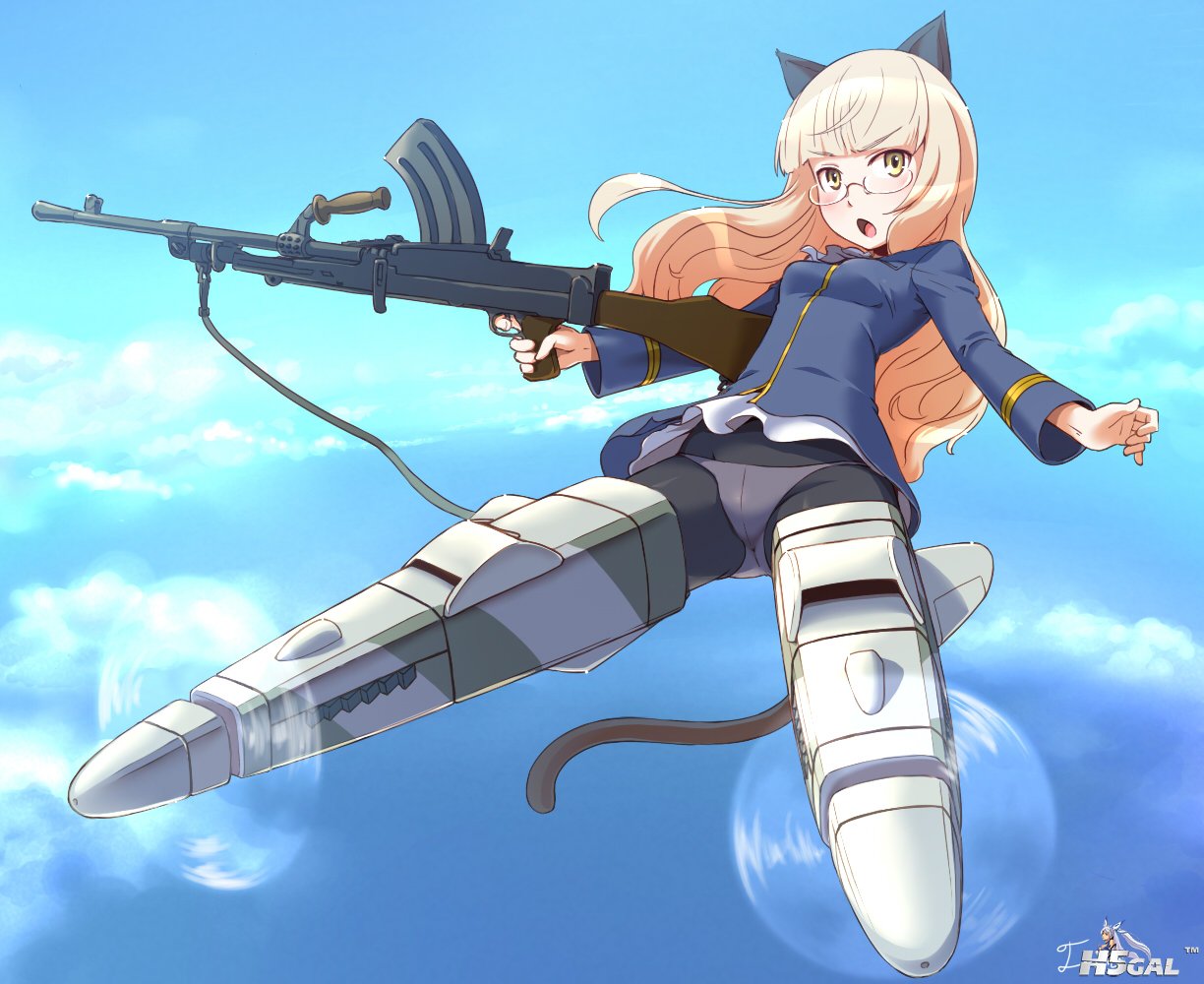 yande 175436 animal_ears gun megane nekomimi pantsu pantyhose perrine-h_closterm.jpg